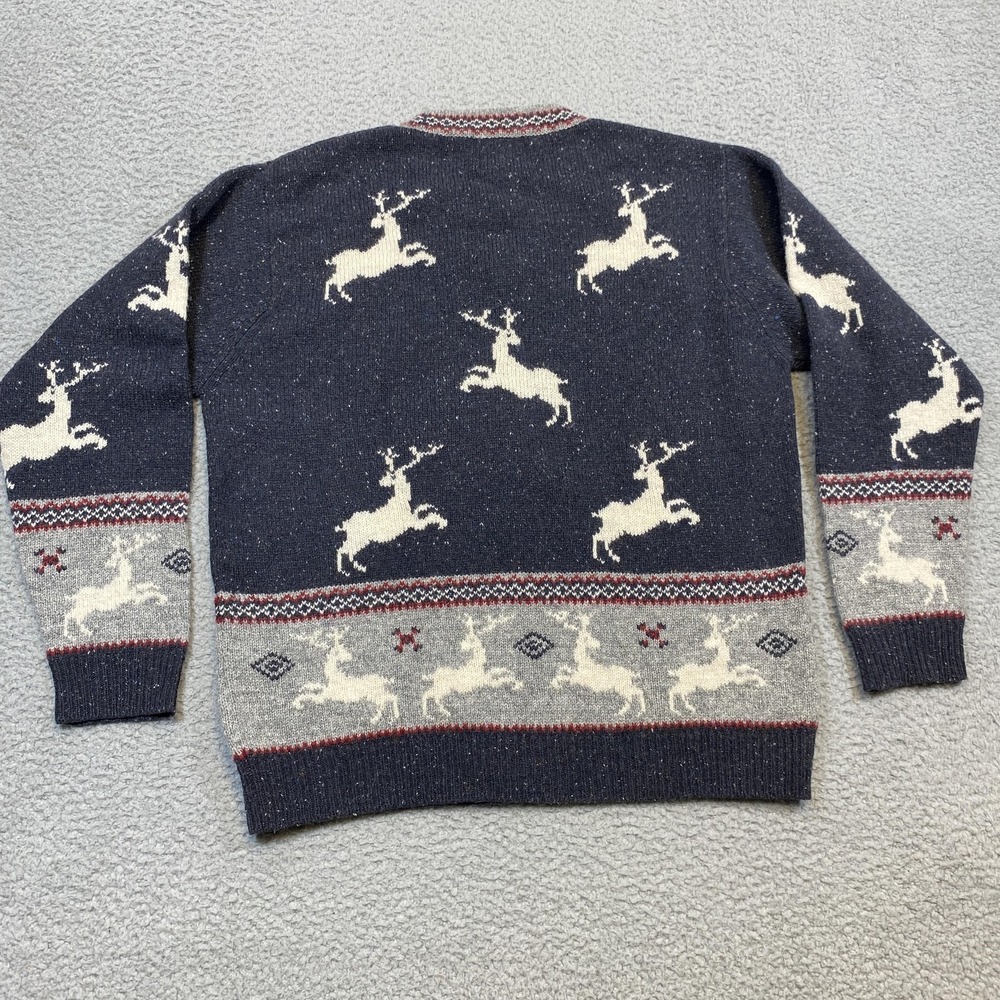 Woolrich Sweater Womens Small Wool Silk Blend‎ Deer Holiday Pullover Winter